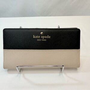 Kate Spade Staci Wallet Black & Tan VGUC